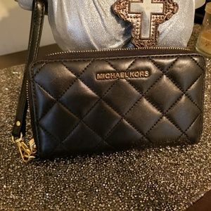 Michael Kors black leather wallet